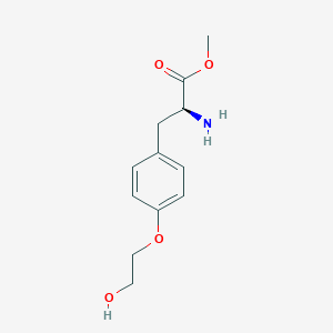 molecular formula C12H17NO4 B8093258 methyl (2S)-2-amino-3-[4-(2-hydroxyethoxy)phenyl]propanoate 
