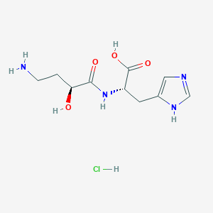 molecular formula C10H17ClN4O4 B8093349 Carnostatine hydrochloride 