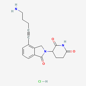 molecular formula C18H20ClN3O3 B8093391 Lenalidomide-propargyl-C2-NH2 hydrochloride 