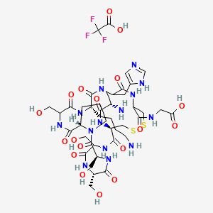 molecular formula C42H65F3N14O18S2 B8093421 H-Ala-Cys(1)-DL-Ser-Ser-Ser-Pro-DL-Ser-Lys-DL-His-DL-Cys(1)-Gly-OH.TFA 