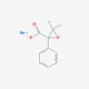 molecular formula C11H11NaO3 B8093517 sodium;3,3-dimethyl-2-phenyloxirane-2-carboxylate 