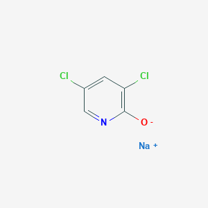 molecular formula C5H2Cl2NNaO B8093616 sodium;3,5-dichloropyridin-2-olate 