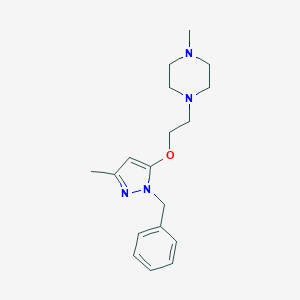 Pyrazole, 1-benzyl-3-methyl-5-(2-(4-methyl-1-piperazinyl)ethoxy)-