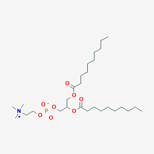 molecular formula C28H56NO8P B080946 2,3-Di(decanoyloxy)propyl 2-(trimethylazaniumyl)ethyl phosphate CAS No. 13699-47-3