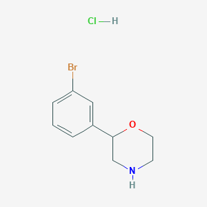 molecular formula C10H13BrClNO B8095168 2-(3-Bromophenyl)morpholine;hydrochloride 