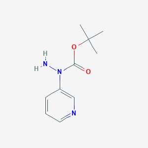 molecular formula C10H15N3O2 B8095614 N-Pyridin-3-yl-hydrazinecarboxylic acid tert-butyl ester 