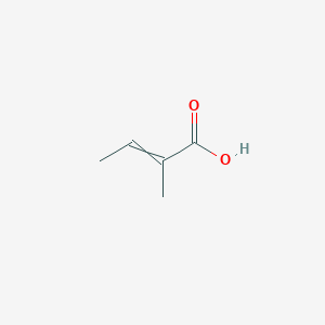 molecular formula C5H8O2 B080960 2-Butenoic acid, 2-methyl- CAS No. 13201-46-2
