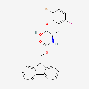 molecular formula C24H19BrFNO4 B8096054 N-Fmoc-5-bromo-2-fluoro-D-phenylalanine 