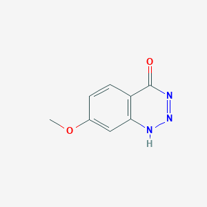 molecular formula C8H7N3O2 B8096239 7-methoxy-1H-1,2,3-benzotriazin-4-one 