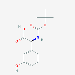 molecular formula C13H17NO5 B8097248 Boc-(S)-amino-(3-hydroxyphenyl)acetic acid 