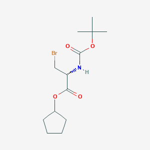 molecular formula C13H22BrNO4 B8097282 3-Bromo-N-Boc-L-alanine cyclopentyl ester 