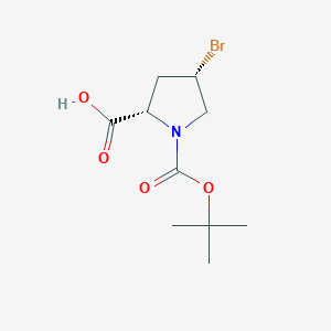 molecular formula C10H16BrNO4 B8097297 (2S, 4S)-1-N-Boc-4-bromo-proline CAS No. 1187932-86-0