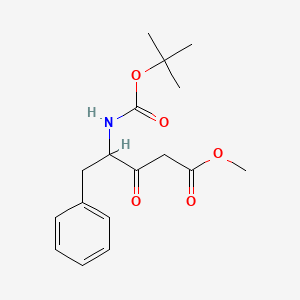 molecular formula C17H23NO5 B8097328 Methyl g-(Boc-amino)-b-oxo-benzenepentanoate 