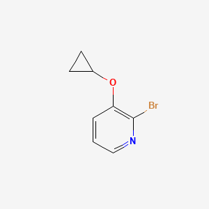 molecular formula C8H8BrNO B8097333 2-Bromo-3-cyclopropoxypyridine 