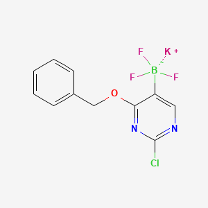molecular formula C11H8BClF3KN2O B8097334 Potassium (4-benzyloxy-2-chloropyrimidin-5-yl)trifluoroborate 