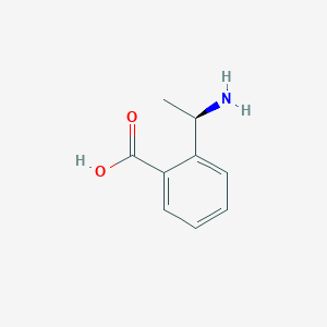 molecular formula C9H11NO2 B8097335 (R)-2-(1-Amino-ethyl)-benzoic acid CAS No. 1187930-78-4
