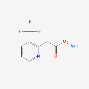 molecular formula C8H5F3NNaO2 B8097393 Sodium 2-(3-(trifluoromethyl)pyridin-2-yl)acetate 