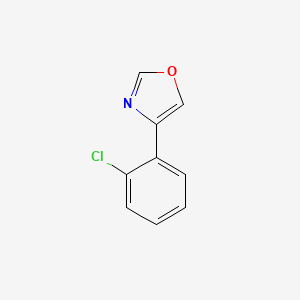 molecular formula C9H6ClNO B8097519 4-(2-chlorophenyl)oxazole CAS No. 649735-37-5