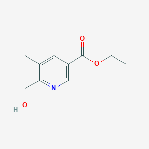molecular formula C10H13NO3 B8097535 Ethyl 6-(hydroxymethyl)-5-methylnicotinate 