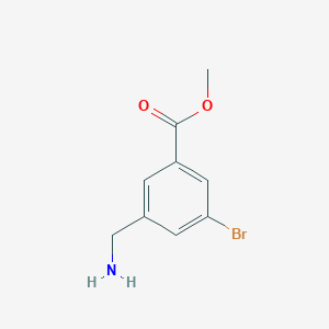 molecular formula C9H10BrNO2 B8097821 Methyl 3-(aminomethyl)-5-bromobenzoate 