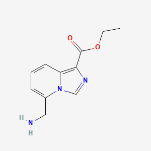 molecular formula C11H13N3O2 B8097859 Ethyl 5-aminomethyl-imidazo[1,5-a]pyridine-1-carboxylate 