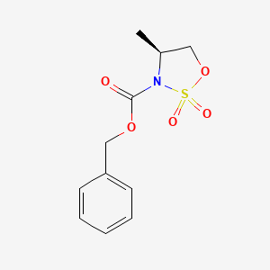 molecular formula C11H13NO5S B8097992 (S)-3-Cbz-4-methyl-1,2,3-oxathiazolidine 2,2-dioxide 