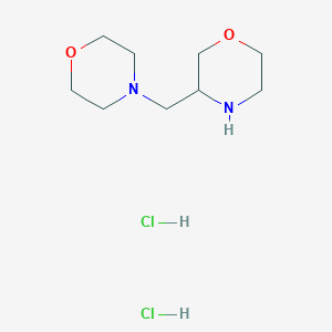 molecular formula C9H20Cl2N2O2 B8098042 3-(4-Morpholinylmethyl)morpholine 2HCl 