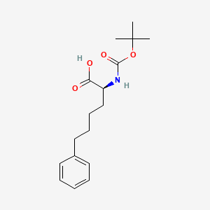 molecular formula C17H25NO4 B8098301 Boc-(s)-2-amino-6-phenylhexanoic acid 