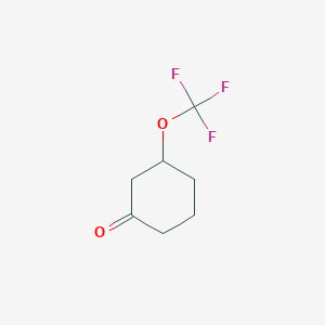 molecular formula C7H9F3O2 B8098461 Cyclohexanone, 3-(trifluoromethoxy)- CAS No. 2231674-23-8