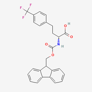 molecular formula C26H22F3NO4 B8098511 Fmoc-4-trifluoromethyl-D-homophenylalanine 