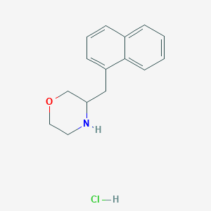 molecular formula C15H18ClNO B8098561 3-(1-Naphthylmethyl)morpholine HCl 