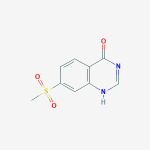 molecular formula C9H8N2O3S B8098573 7-methylsulfonyl-1H-quinazolin-4-one 