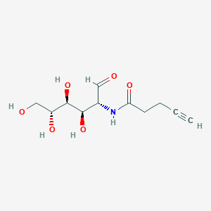 molecular formula C11H17NO6 B8098779 N-((2R,3R,4S,5R)-3,4,5,6-Tetrahydroxy-1-oxohexan-2-yl)pent-4-ynamide 