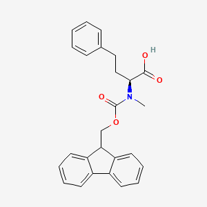 molecular formula C26H25NO4 B8098915 (S)-a-(Fmoc-N-methylamino)benzenebutanoic acid 