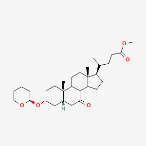 (R)-methyl 4-((3R,5S,10S,13R,17R)-10,13-dimethyl-7-oxo-3-(tetrahydro-2H-pyran-2-yloxy)-hexadecahydro-1H-cyclopenta[a]phenanthren-17-yl)pentanoate