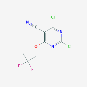 2,4-Dichloro-6-(2,2-difluoro-propoxy)-pyrimidine-5-carbonitrile