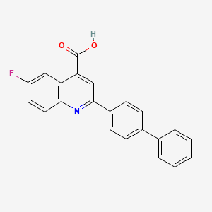 2-Biphenyl-4-yl-6-fluoro-4-carboxyquinoline