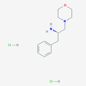 molecular formula C13H22Cl2N2O B8099101 (S)-1-Morpholino-3-phenylpropan-2-amine 2HCl 