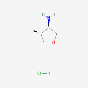 molecular formula C5H12ClNO B8099148 trans-4-Methyltetrahydrofuran-3-amine hydrochloride 