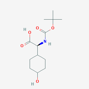 molecular formula C13H23NO5 B8099153 (s)-a-(Boc-amino)-4-hydroxy-cyclohexaneacetic acid 