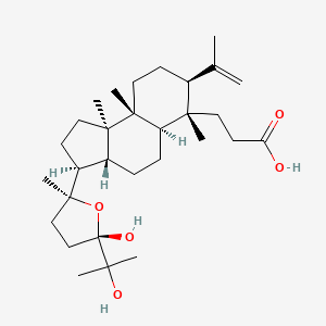 3-[(3S,3aR,5aR,6S,7S,9aR,9bR)-3-[(2S,5S)-5-hydroxy-5-(2-hydroxypropan-2-yl)-2-methyloxolan-2-yl]-6,9a,9b-trimethyl-7-prop-1-en-2-yl-1,2,3,3a,4,5,5a,7,8,9-decahydrocyclopenta[a]naphthalen-6-yl]propanoic acid