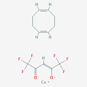 copper(1+);(1Z,5Z)-cycloocta-1,5-diene;(Z)-1,1,1,5,5,5-hexafluoro-4-oxopent-2-en-2-olate