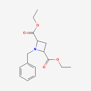 molecular formula C16H21NO4 B8099425 Diethyl 1-benzylazetidine-2,4-dicarboxylate 
