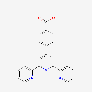 molecular formula C23H17N3O2 B8099485 methyl 4-(2,6-dipyridin-2-ylpyridin-4-yl)benzoate 