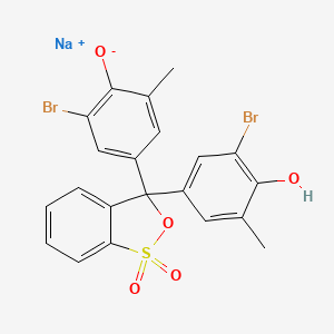 molecular formula C21H15Br2NaO5S B8099649 sodium;2-bromo-4-[3-(3-bromo-4-hydroxy-5-methylphenyl)-1,1-dioxo-2,1λ6-benzoxathiol-3-yl]-6-methylphenolate 