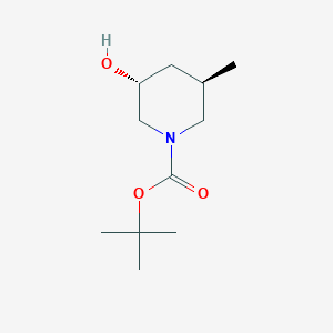molecular formula C11H21NO3 B8100730 tert-butyl (3R,5R)-3-hydroxy-5-methyl-piperidine-1-carboxylate 