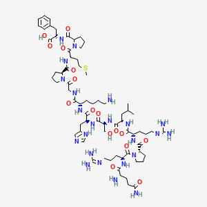 molecular formula C69H111N23O16S B8101033 Gln-Arg-Pro-Arg-Leu-Ser-His-Lys-Gly-Pro-Met-Pro-Phe 