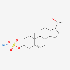 molecular formula C21H31NaO5S B8101196 sodium;(17-acetyl-10,13-dimethyl-2,3,4,7,8,9,11,12,14,15,16,17-dodecahydro-1H-cyclopenta[a]phenanthren-3-yl) sulfate 