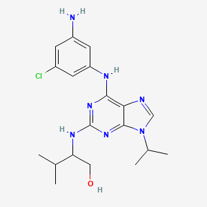 molecular formula C19H26ClN7O B8101461 aminopurvalanol A 
