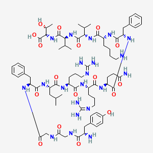 molecular formula C74H115N21O17 B8101645 H-Tyr-Gly-Gly-Phe-Leu-Arg-Arg-Gln-Phe-D-Lys-Val-Val-Thr-OH 